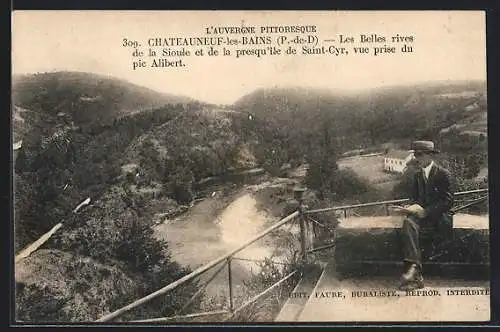 AK Chateauneuf-les-Bains /P.-de-D., Les Belles rives de la Sioule et de la presqu`île de Saint-Cyr