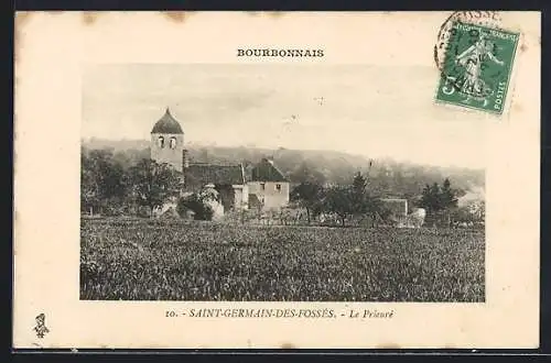 AK Saint-Germain-des-Fossés, Bourbonnais, Ortspartie mit Kirche