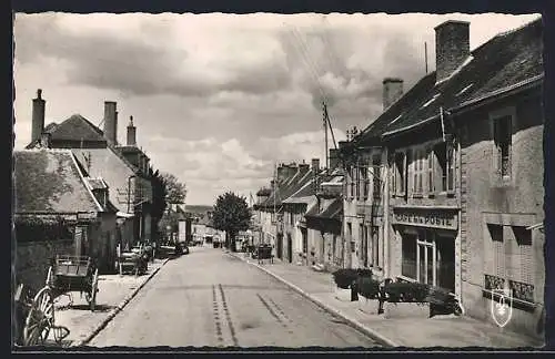 AK Cerilly /Allier, Route de Moulins et la Poste