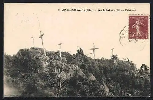 AK Chatelmontagne /Allier, Vue du Calvaire