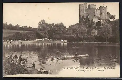 AK Bourbon-l`Archambault, Le Château et l`Etang