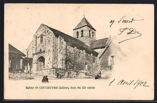 AK Couleuvre /Allier, Eglise date du XIe siécle