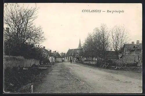 AK Coulanges, Rue principale, Strassenpartie