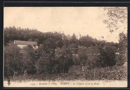 AK Busset, Le Château vu de la Route