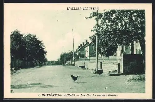 AK Buxiéres-les-Mines, les gardes rue des gardes