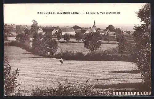 AK Deneuille-les-Mines /Allier, Le Bourg, vue d`ensemble