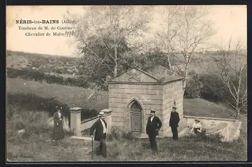 AK Neris-les-Bains, Tombeau de M. de Coutine, Chevalier de Malte