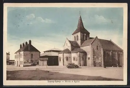 AK Lurcy-Lévy, Mairie et Eglise