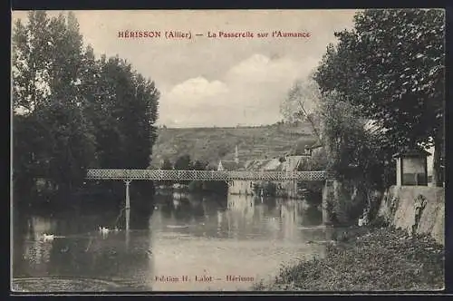 AK Hérisson /Allier, La Passerelle sur l`Aumance