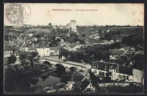 AK Hérisson /Allier, Vue prise du Calvaire