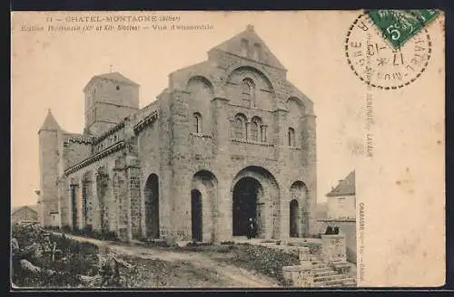 AK Chatel-Montagne, Eglise Romane, Vue d'ensemble