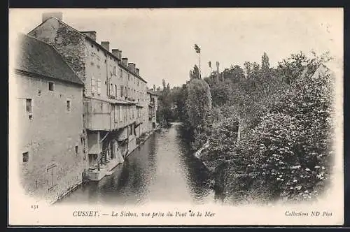 AK Cusset, Le Sichon, vue prise du Pont de la Mer