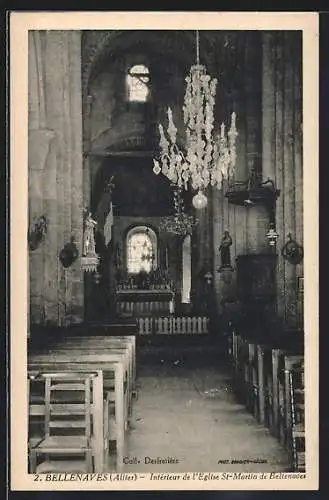 AK Bellenaves /Allier, Intérieur de l`Eglise St-Martin