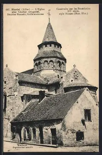 AK Huriel /Allier, L`Eglise avec Clocher octogonel