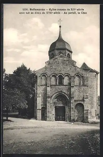 AK Bellenaves, Eglise romane du XVIe siècle avec toit en dome du XVIIe siècle