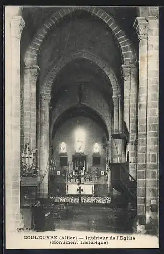 AK Couleuvre /Allier, Intérieur de l`Eglise