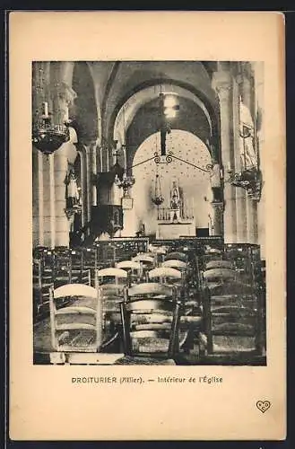 AK Droiturier /Allier, Intérieur de l`Église