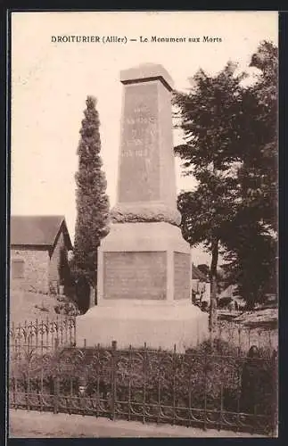 AK Droiturier /Allier, Le Monument aux Morts