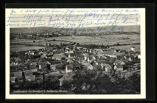 AK Grebendorf b. Eschwege, Ortsansicht aus der Vogelschau