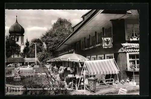 AK Hinterzarten /Hochschwarzwald, Hotel Adler mit Cafe