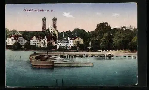 AK Friedrichshafen a. B., Ortsansicht, Panorama