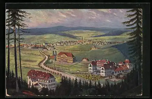 AK Bad Dürrheim, Blick auf die Stadt