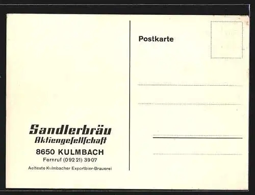 AK Kulmbach, Fuhrwerk der Brauerei Sandler
