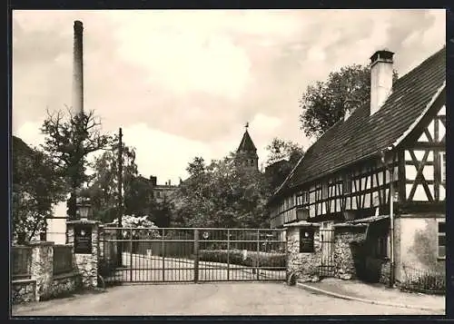 AK Bad Köstritz, Gelände der VEB Schwarzbier-Brauerei