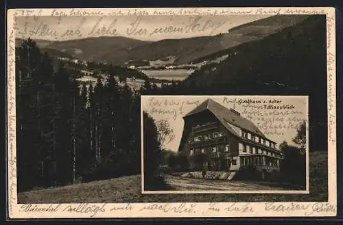 AK Bärental /Schwarzwald, Gasthaus zum Adler, Tittiseeblick