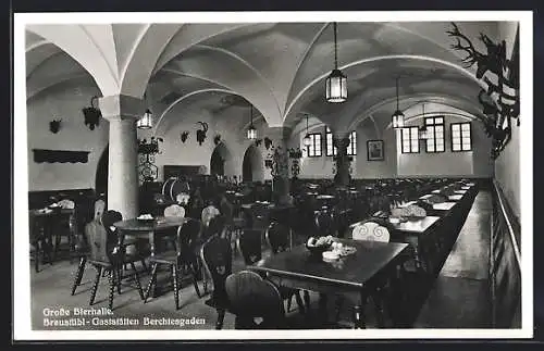 AK Berchtesgaden, Restaurant Braustübl, Grosse Bierhalle