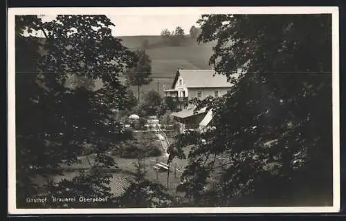 AK Oberpöbel, Gasthof & Brauerei Oberpöbel