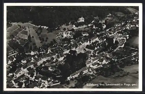 AK Sulzburg /bad. Schwarzwald, Ortsansicht vom Flugzeug aus