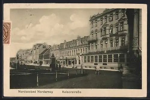 AK Norderney, Hotel in der Kaiserstrasse