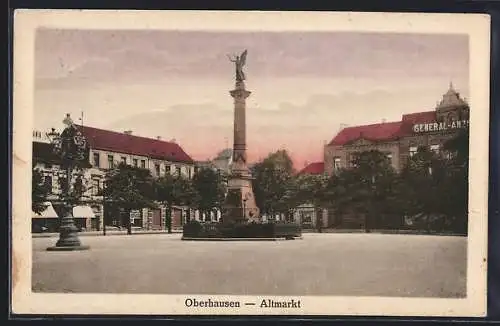 AK Oberhausen / Rheinland, Denkmal auf dem Altmarkt