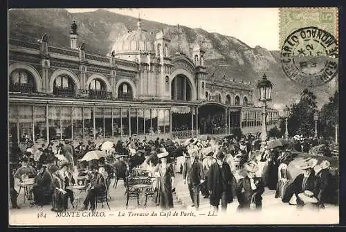 AK Monte Carlo, La Terrasse du Cafe de Paris