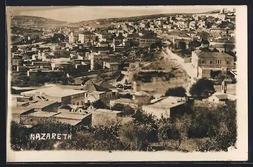 AK Nazareth, Stadtansicht aus der Vogelschau