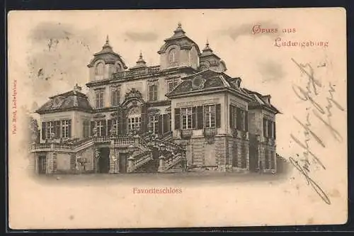 AK Ludwigsburg / Württemberg, Favoriteschloss