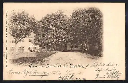 AK Augsburg, Gasthaus Siebentisch