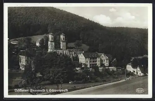 AK Frauenalb i. Schwarzwald, Ortspartie mit Ruine