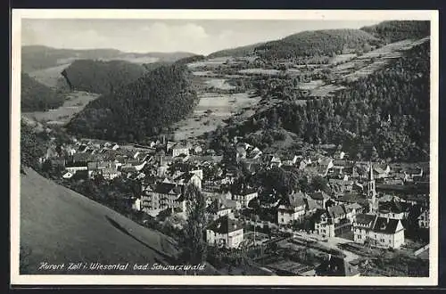 AK Zell / Wiesental, Blick auf die Stadt