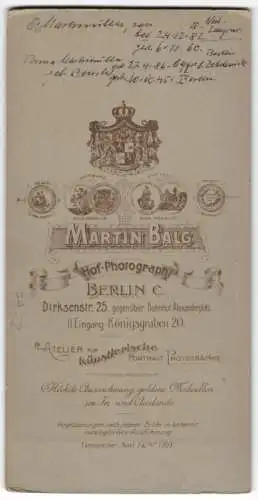 Fotografie Martin Balg, Berlin, Herr A. Maskmüller sen. und Frau Anna Maskmüller im Portrait