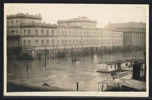 Foto-AK Köln, Hochwasser in der Stadt