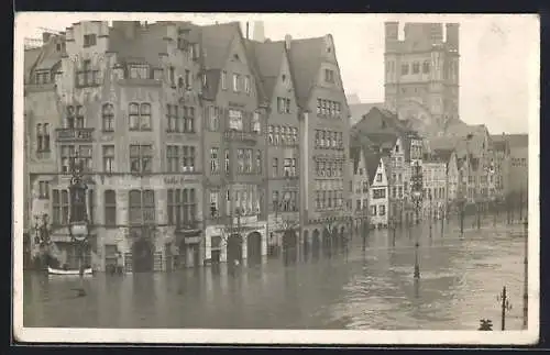 Foto-AK Köln, Hochwasser-Katastrophe im Januar 1920