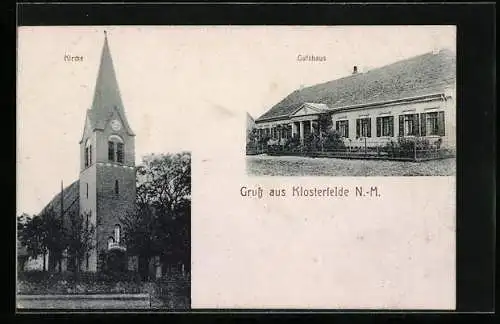 AK Klosterfelde /N.-M., Kirche und Gutshaus