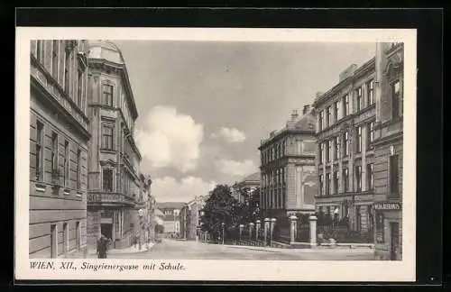 AK Wien, Singrienergasse mit Schule