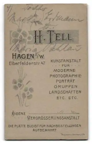 Fotografie H. Tell, Hagen i/W, Elberfelderstr. 47, Zwei kleine Kinder in weissen Kleidern