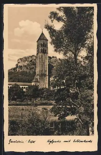 AK Gerolstein /Eifel, Kylpartie mit Erlöserkirche