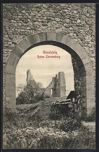 AK Gerolstein /Eifel, Ruine der Loewenburg