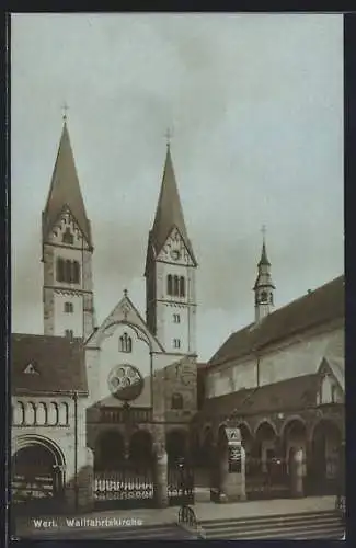 AK Werl i. W., Wallfahrtskirche im Halbschatten