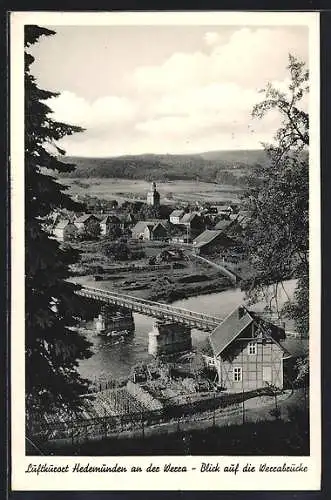 AK Hedemünden /Werra, Blick auf die Warrabrücke